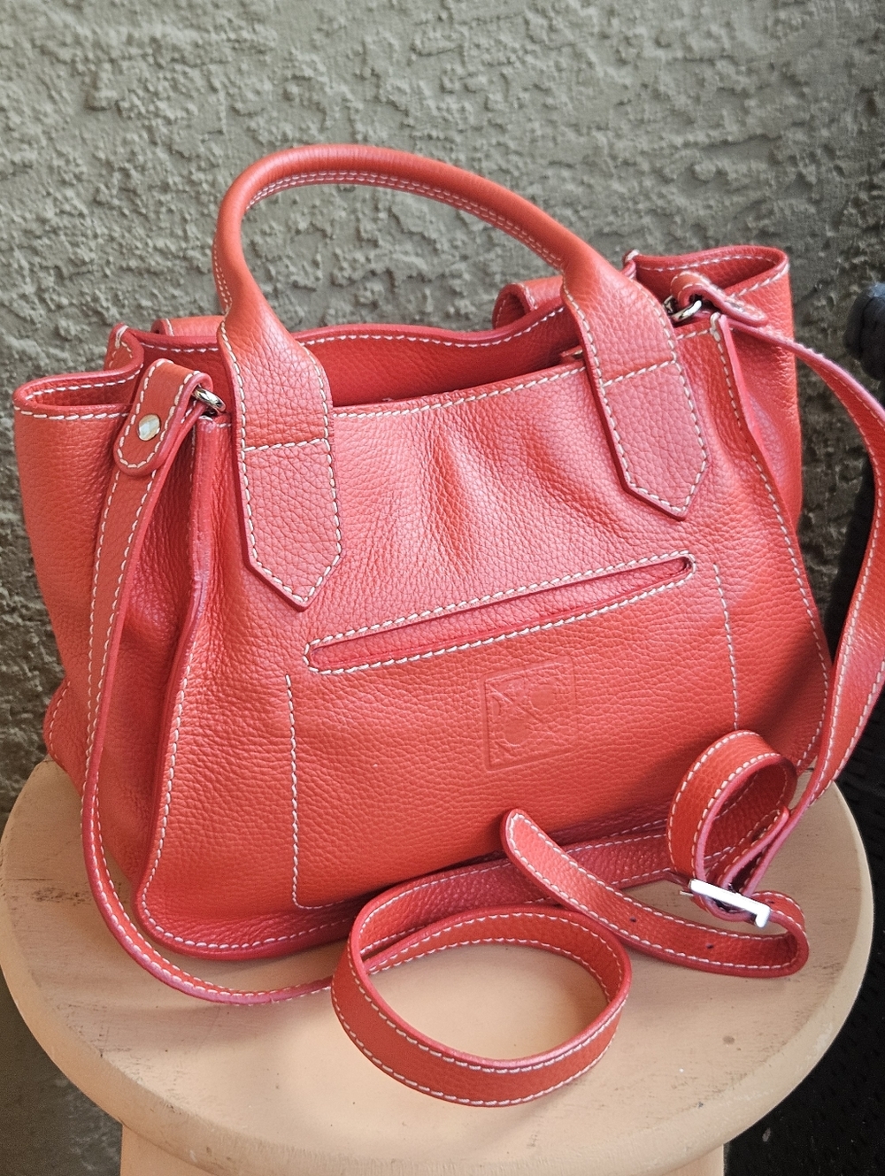 GHERARDINI Handbag, Orange Gherardini Handbag, Made In ITALY Handbag, Crossbody
